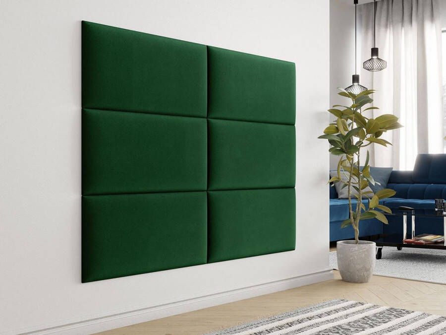 Mobistoxx Wandpaneel TOYO 84x42 cm stof groen