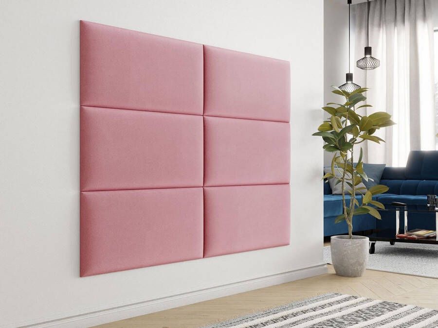 Mobistoxx Wandpaneel TOYO 84x42 cm stof roze