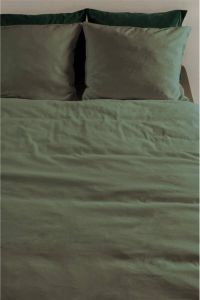 At Home by Beddinghouse Easy Dekbedovertrek Tweepersoons 200x200 220 cm Olijfgroen
