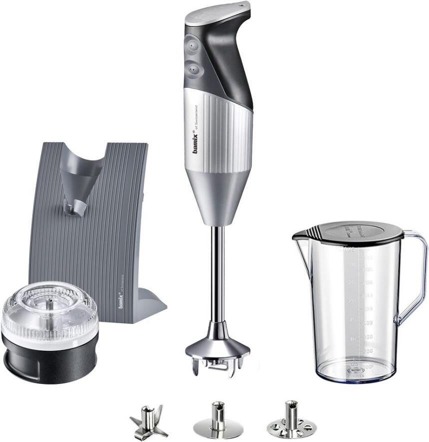 Bamix Staafmixer SwissLine Zilver M200 Met Accessoires En Smart Helpers