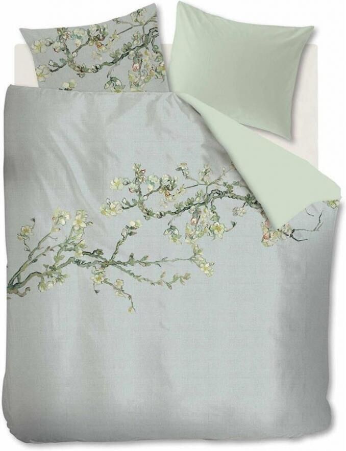 Beddinghouse x Van Gogh Museum Blossom dekbedovertrek Eenpersoons 140x200 220 Grijs - Foto 3