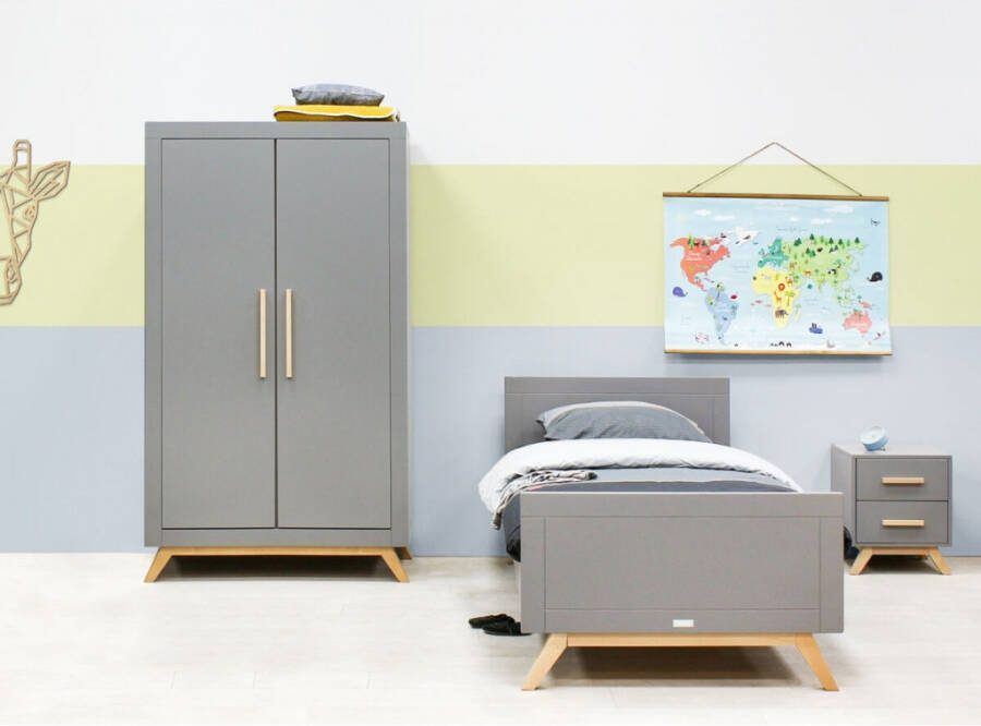 Bopita complete tienerkamer Fenna aanbieding grijs naturel