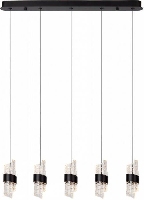 LUCIDE Hanglamp Kligande Zwart Kristaleffect 5x7 8w