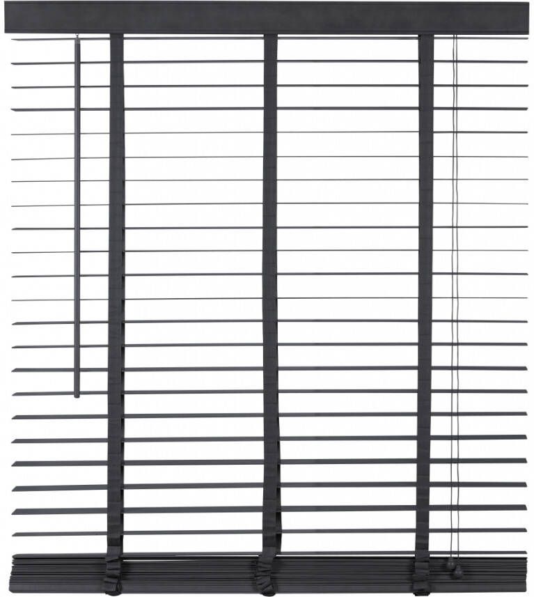 Woonexpress Houten Jaloezie Zwart 120 x 180 cm (BxH) Lamelbreedte: 5 cm met Bedieningskoord en Draaistang - Foto 2