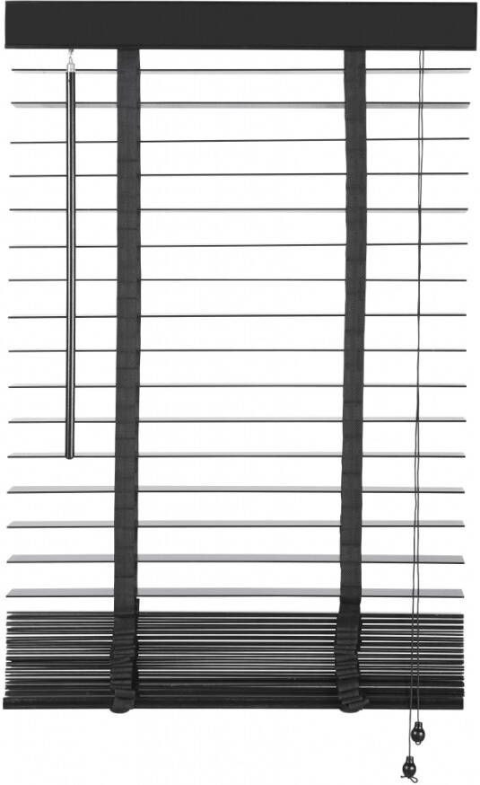 Woonexpress Houten Jaloezie Zwart 80 x 130 cm (BxH) Lamelbreedte: 5 cm met Bedieningskoord en Draaistang - Foto 4