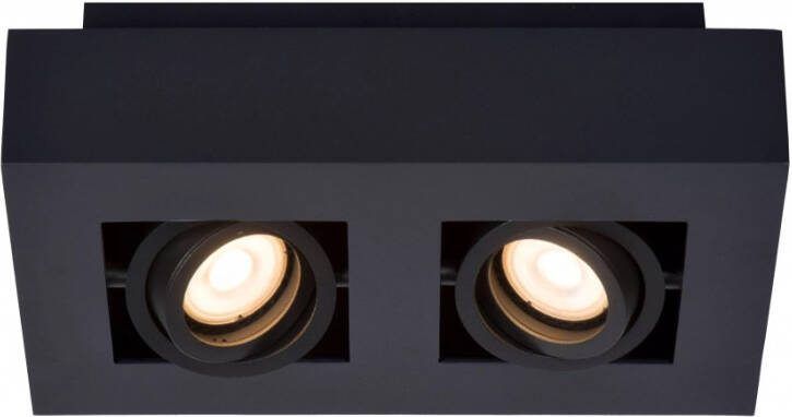 Lucide XIRAX Plafondspot LED Dim to warm GU10 2x5W 2200K 3000K Zwart - Foto 3