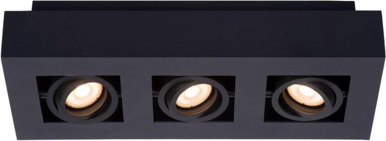 Lucide XIRAX Plafondspot LED Dim to warm GU10 3x5W 2200K 3000K Zwart - Foto 3