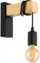 EGLO LED-wandlamp Townshend 1 lamp hout zwart en beige - Thumbnail 3