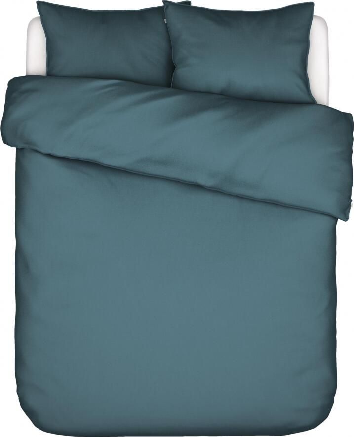 Essenza katoen-satijnen 2-persoons dekbedovertrek 200x200 cm denimblauw