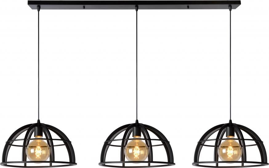 Lucide DIKRA Hanglamp Ø 40 cm 3xE27 Zwart