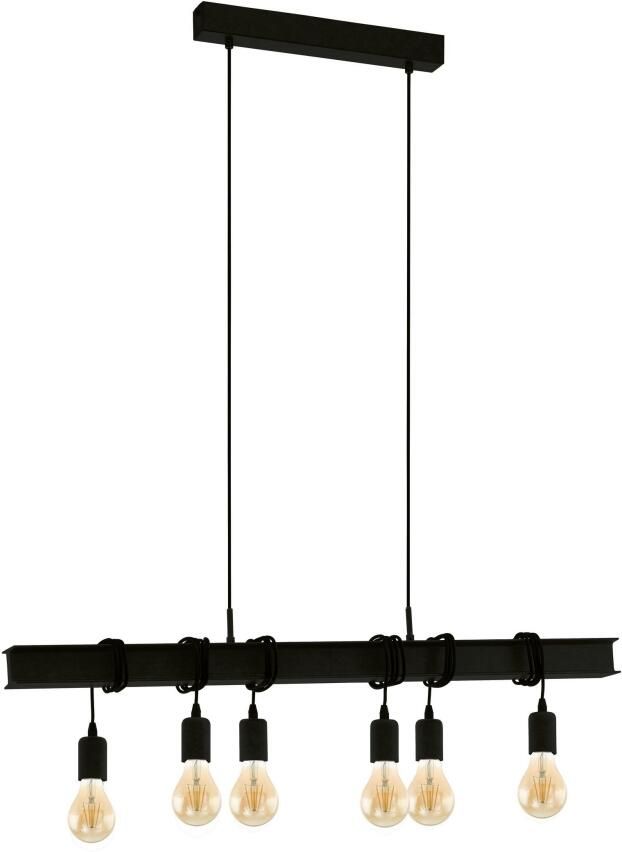 EGLO  Townshend 6 Hanglamp - E27 - 100 5 cm - Zwart