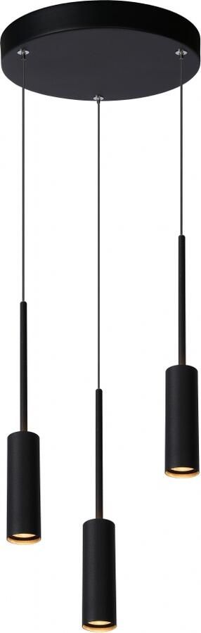 Lucide TUBULE Hanglamp 3xGeïntegreerde LED Zwart