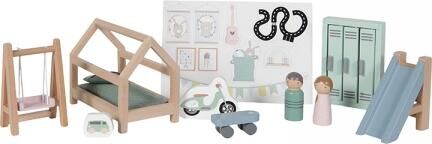 Little Dutch houten poppenhuis uitbreidingsset kinderkamer 12-delig