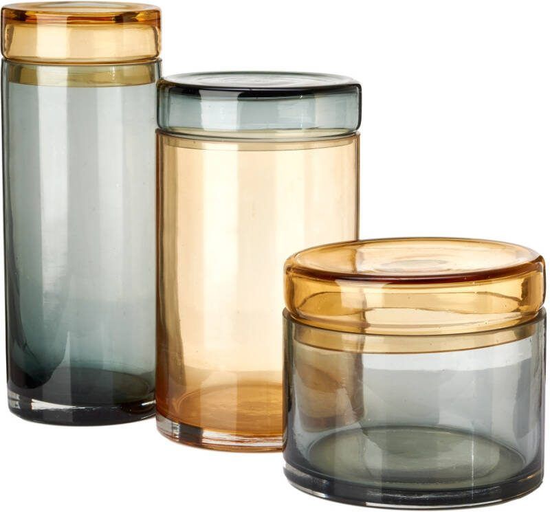 Montel Pot Glazen potten set Caps & Jars