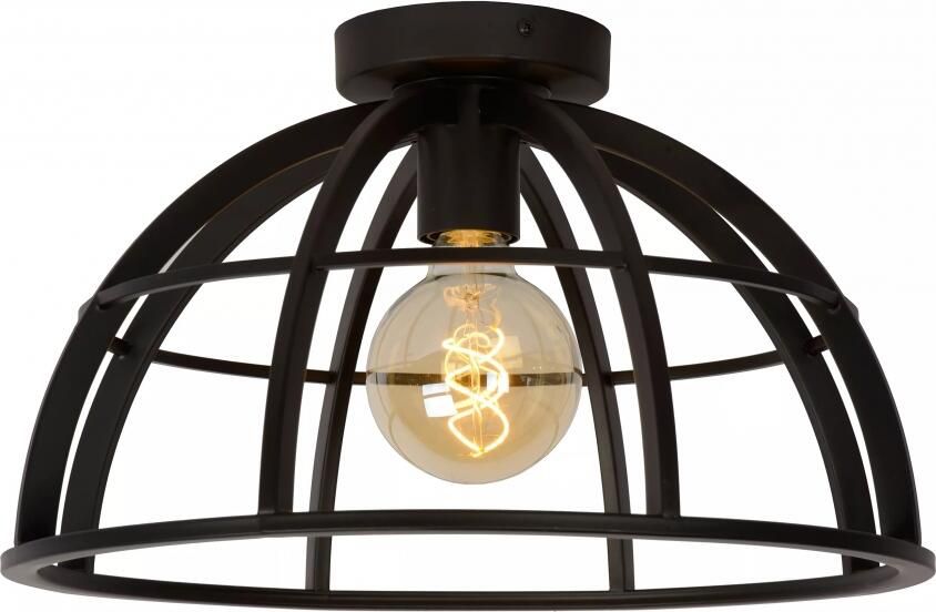 LUCIDE Plafondlamp Dikra Zwart ⌀40cm E27