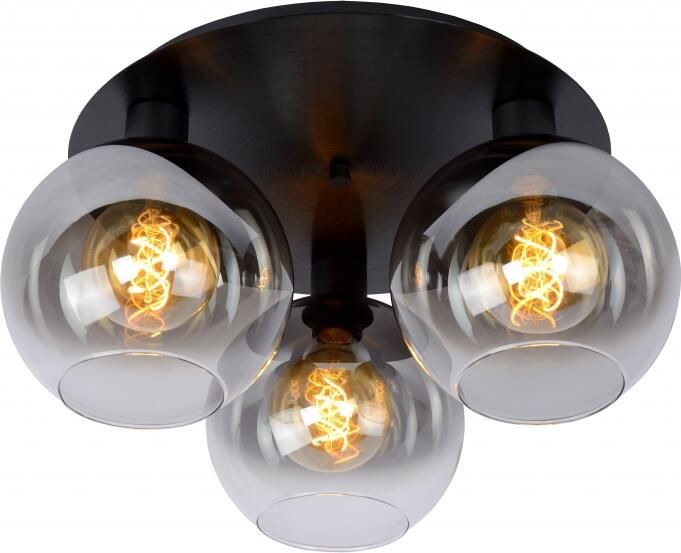 Lucide MARIUS Plafonnière 74114 03 (Kleur: zwart)