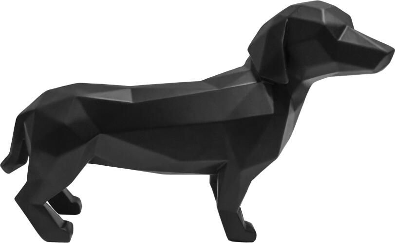 Present time pt Ornament Origami Dog Standing Zwart 29 7x10 8x20 8cm