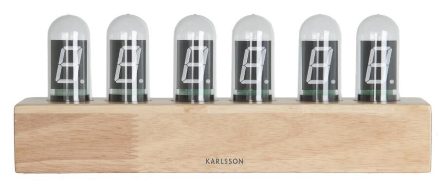 Karlsson Cathode Tafelklok Bamboo 7 5x11x28cm Naturel