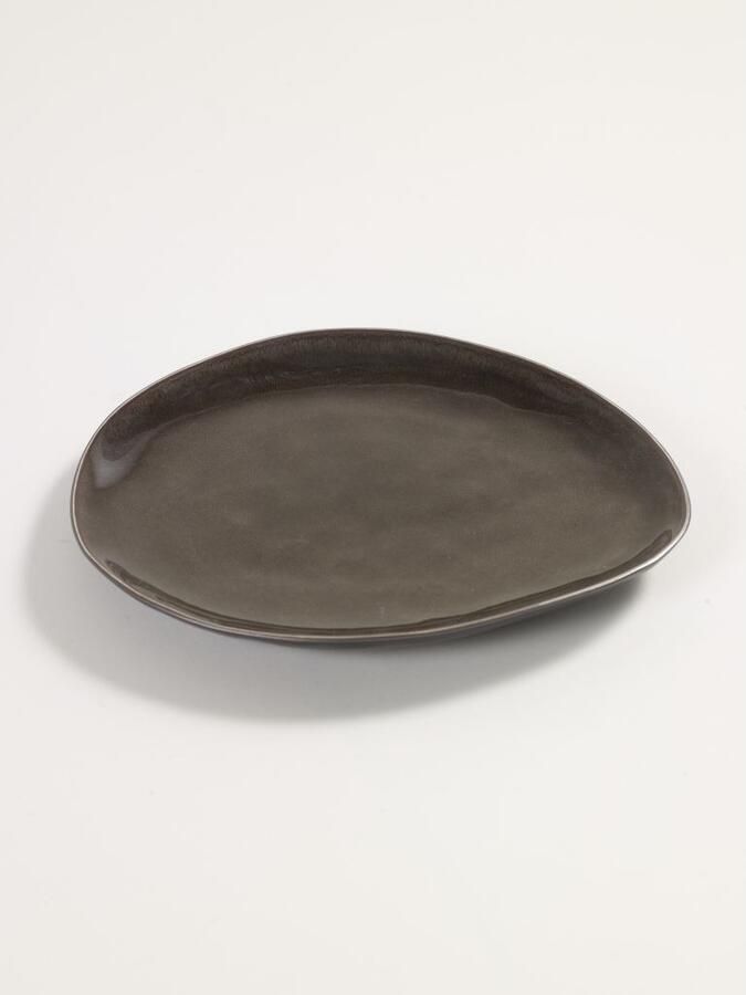 Serax Pure ovaal bordje (Hoogte: 1 8 cm Kleur: grijs Lengte: 20 cm)