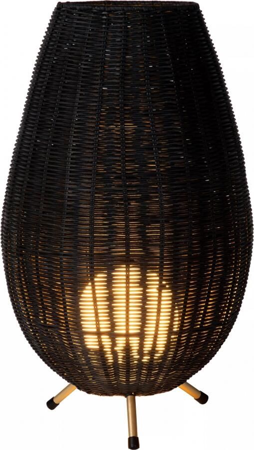 LUCIDE Tafellamp Colin Rotan Zwart ⌀30cm G9