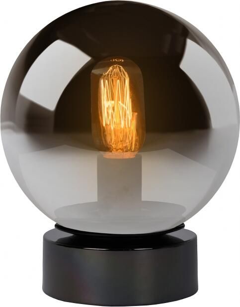 LUCIDE Tafellamp Jorit Gerookt Glas Ø20cm E27 60w