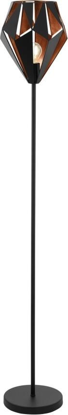 EGLO Staande lamp CARLTON 1 Staande lamp IP20 E27 staal vintage woonkamerlamp lamp (1 stuk) - Foto 7