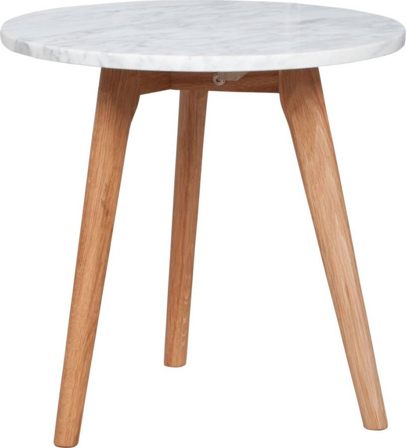 Intens Wonen Zuiver White Stone bijzettafel M marmer