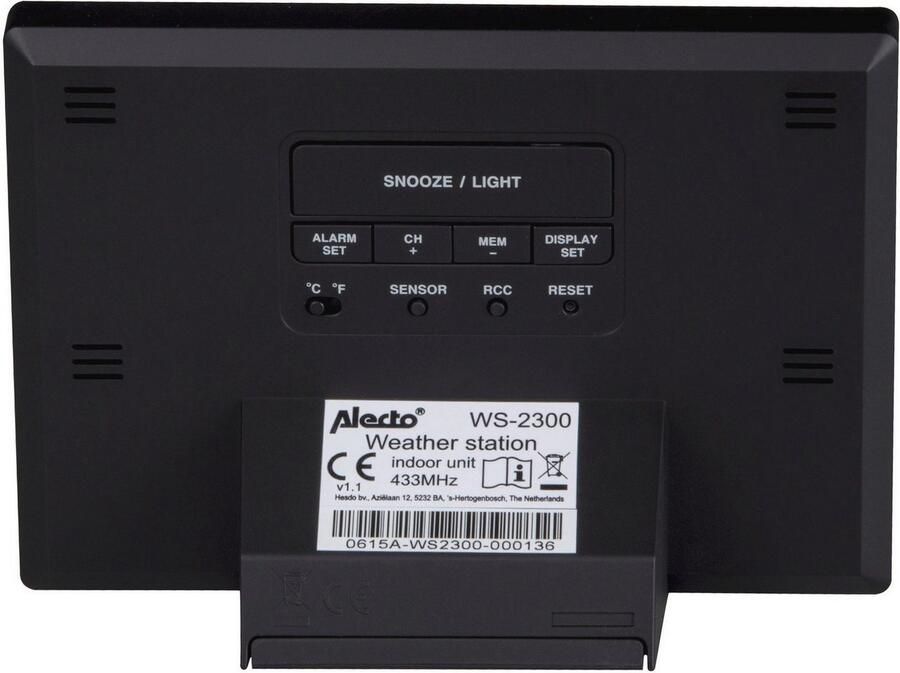 Alecto Radiografisch weerstation WS-2300 weerstation met draadloze buitensensor - Foto 3