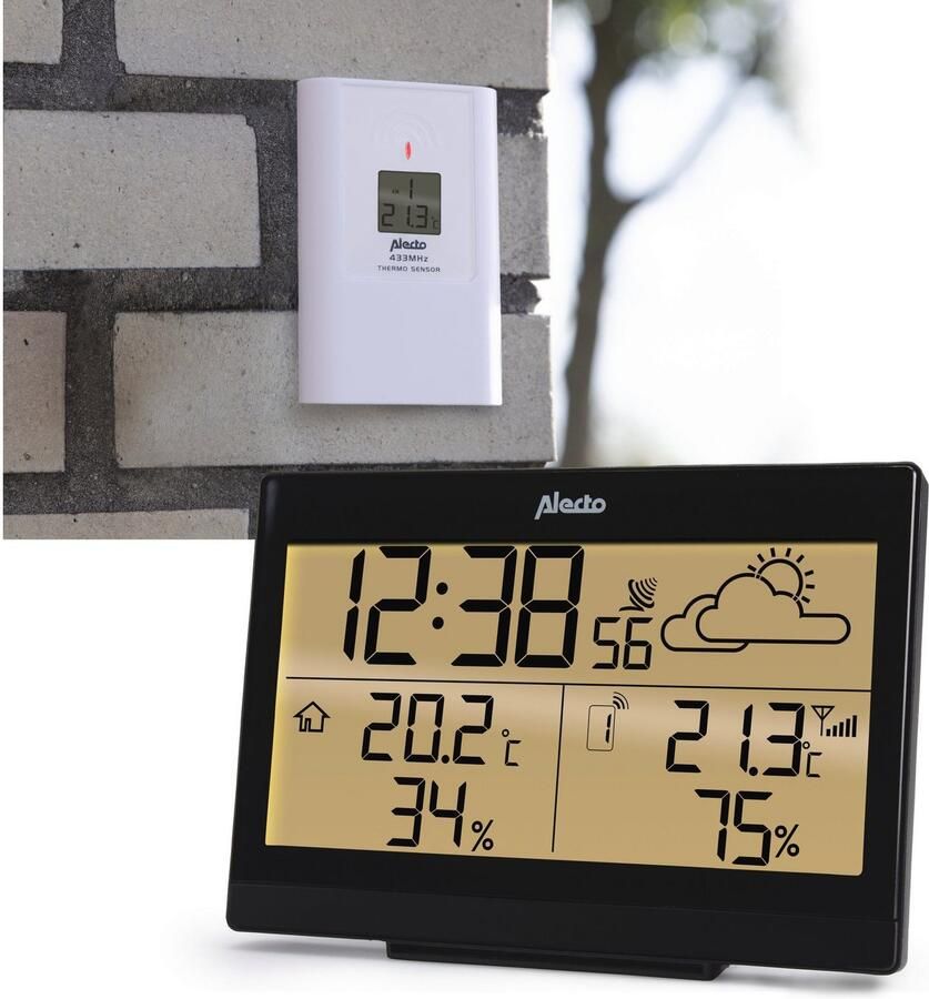 Alecto Radiografisch weerstation WS-2300 weerstation met draadloze buitensensor - Foto 2