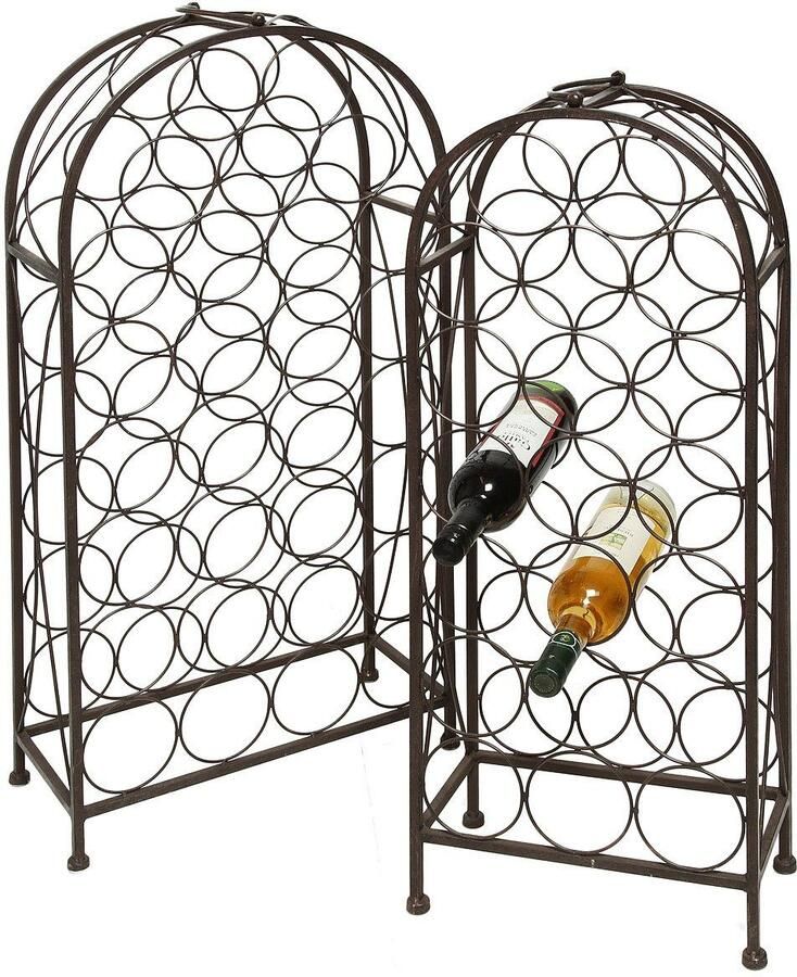 Ambiente Haus Flessenhouder set 93x85 cm- antiek-bruin (1 stuk)