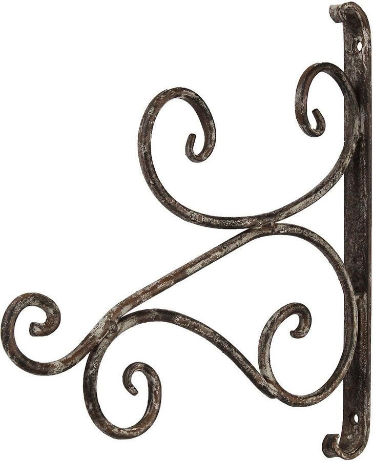 Ambiente Haus Wandkaarsenhouder Wandhaak antiek-grijs 28 cm (1 stuk)