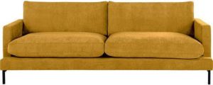 Andas 2 5-zitsbank Welland met zwarte metalen poten ook in fluwelige look te bestellen