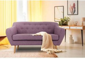 Andas 2-zitsbank Hol met capitonnage achter in scandinavische stijl
