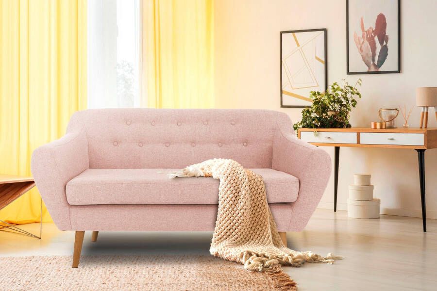 Andas 2-zitsbank Hol met capitonnage achter in scandinavische stijl