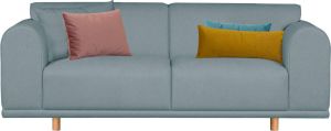 Andas 2-zitsbank Maroon in een scandinavisch design met losse kussens