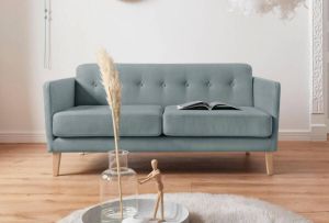 Andas 2-zitsbank Raadal in rechtlijnige scandinavische look design by morten georgsen