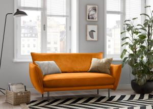 Andas 2-zitsbank Stine Bijzonder design door kussen-look en opstaande naad design by Morten Georgsen
