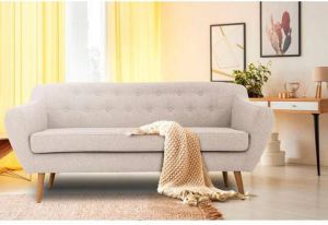 Andas 3-zitsbank Hol met capitonnage achter in scandinavische stijl