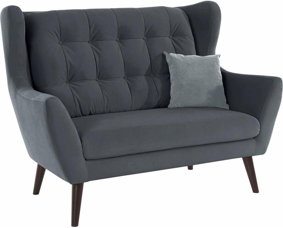 Andas 2-zitsbank Hemmink met knoopstiksels