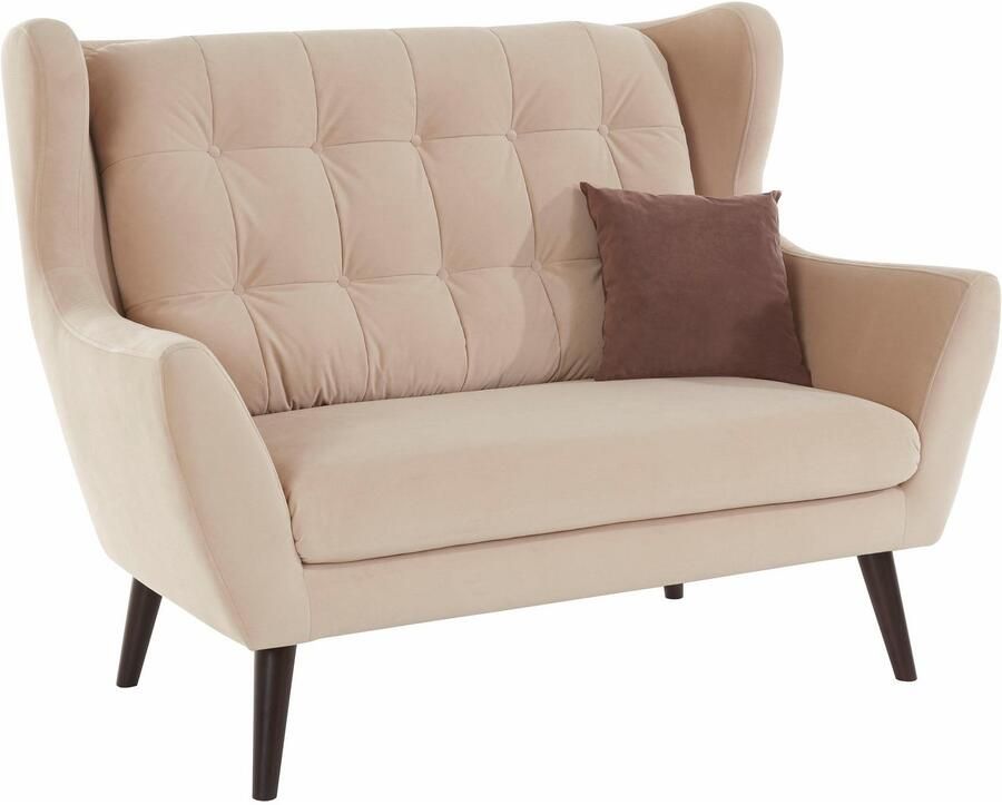 Andas 2-zitsbank Hemmink met knoopstiksels