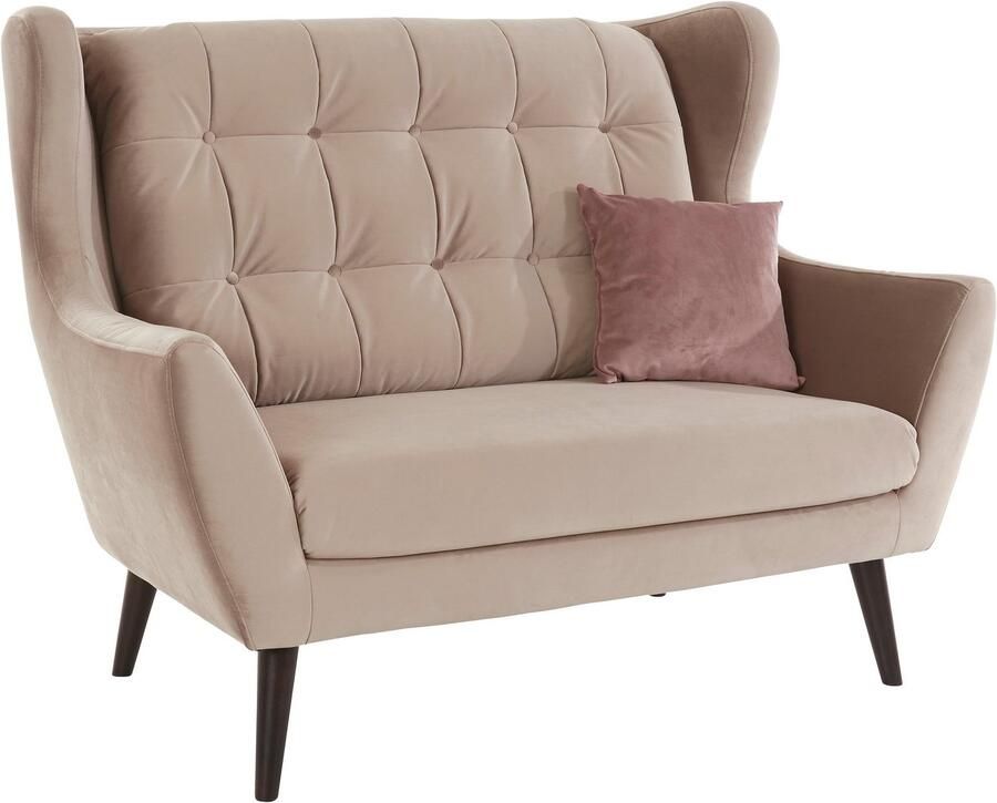 Andas 2-zitsbank Hemmink met knoopstiksels