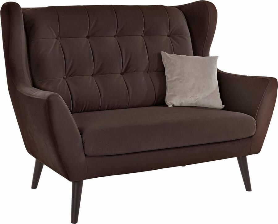 Andas 2-zitsbank Hemmink met knoopstiksels