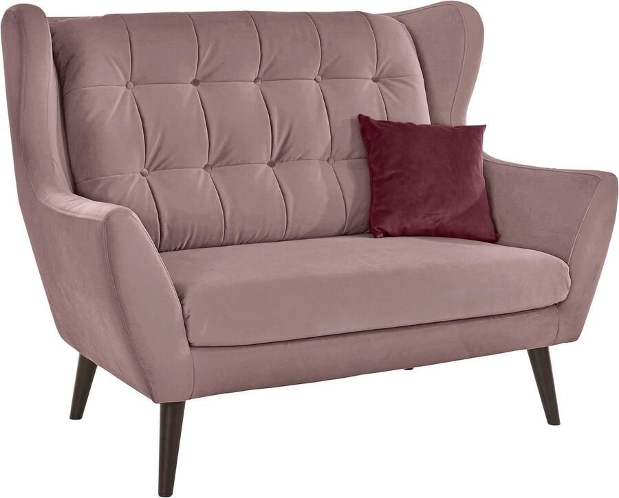 Andas 2-zitsbank Hemmink met knoopstiksels