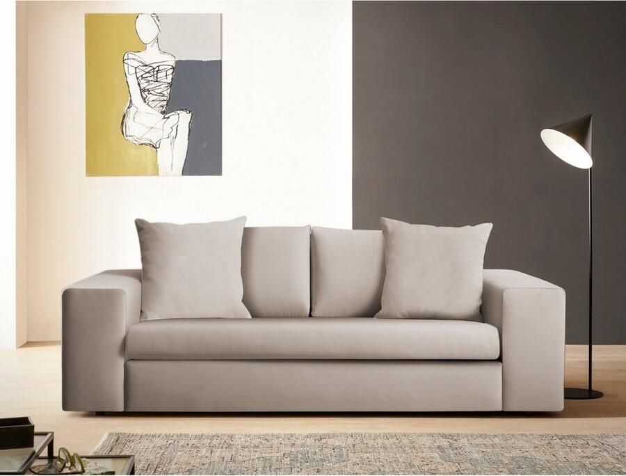 Andas 2-zitsbank SLEETLAND XXL in fluweel of vintage lederlook