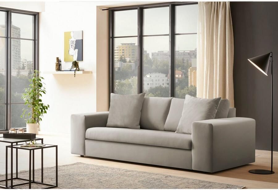 Andas 2-zitsbank SLEETLAND XXL in fluweel of vintage lederlook