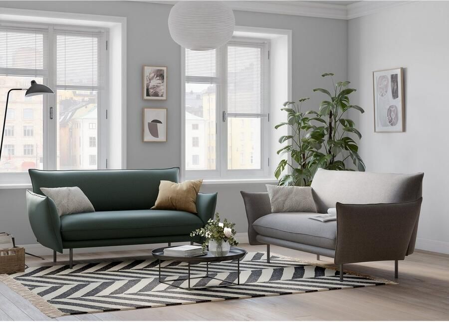 Andas 2-zitsbank Stine Bijzonder design door kussen-look en opstaande naad by Morten Georgsen