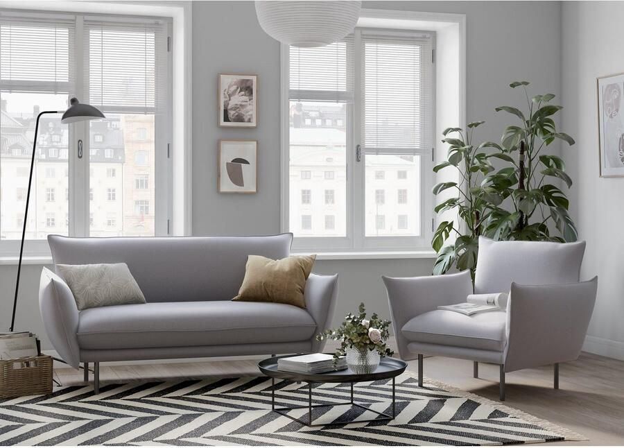 Andas 2-zitsbank Stine Bijzonder design door kussen-look en opstaande naad by Morten Georgsen