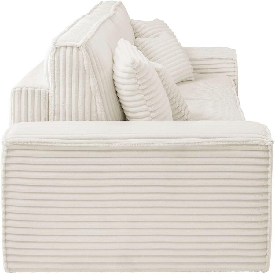 Andas 3-zitsbank FINNLEY Slaapbank 257 cm Couch met Slaapfunctie & Bedlade beschikbaar in de stofkwaliteiten bouclé structuur fijn en mega cord