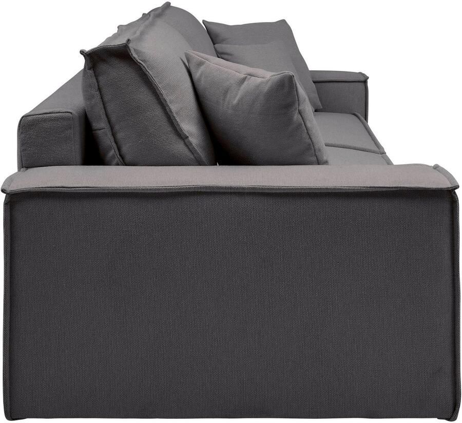 OTTO 3-zitsbank FINNLEY Slaapbank 257 cm Couch met Slaapfunctie & Bedlade beschikbaar in de stofkwaliteiten bouclé structuur fijn en mega cord