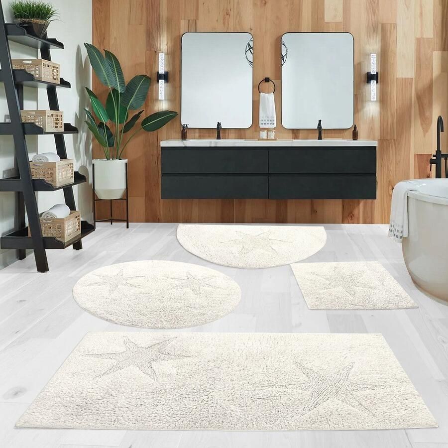 Andas Badmat Marie Badmat stermotief reliëfstructuur ook als set